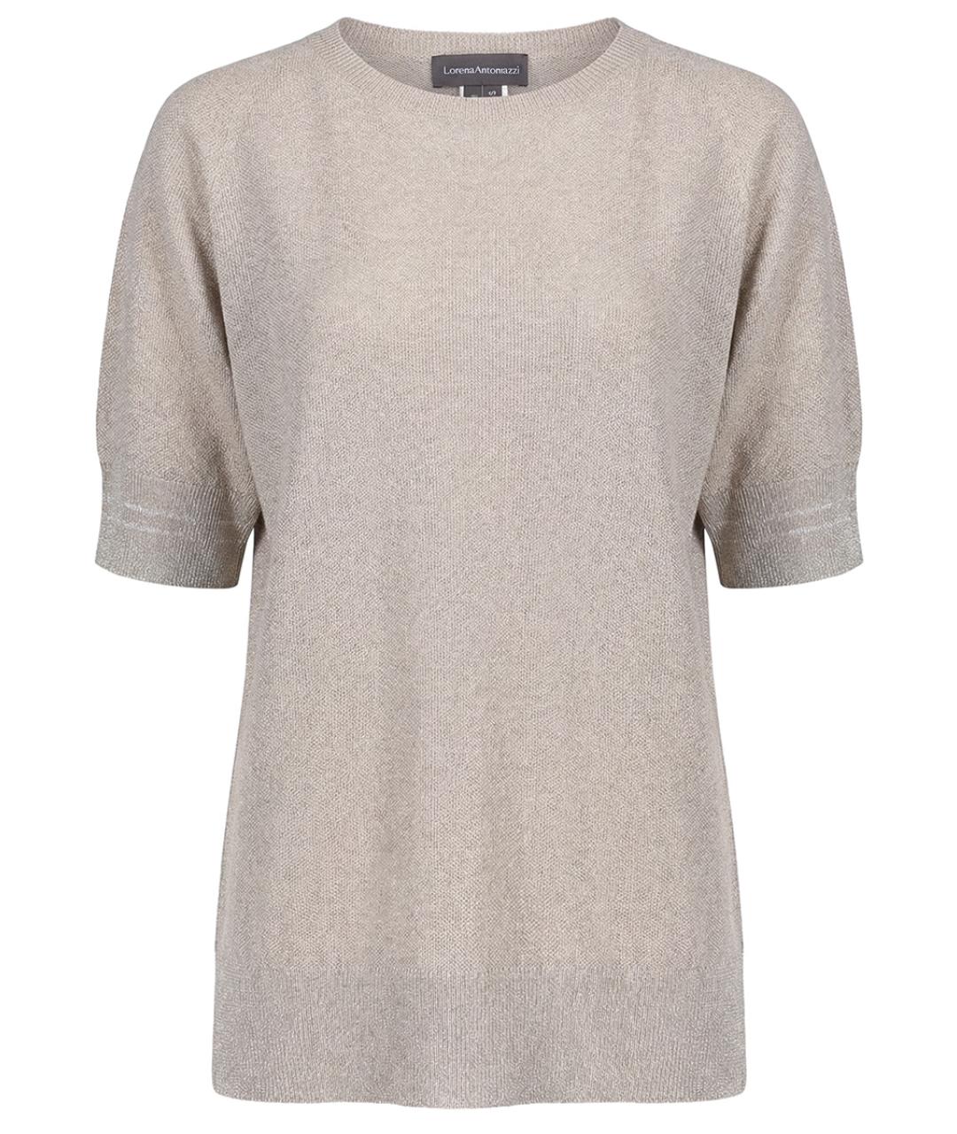 LORENA ANTONIAZZI Бежевый вискозный джемпер / свитер, фото 1