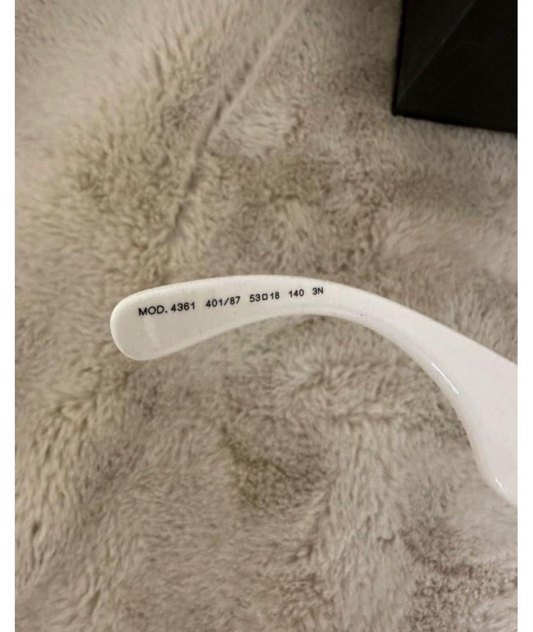 VERSACE Белые пластиковые солнцезащитные очки, фото 2