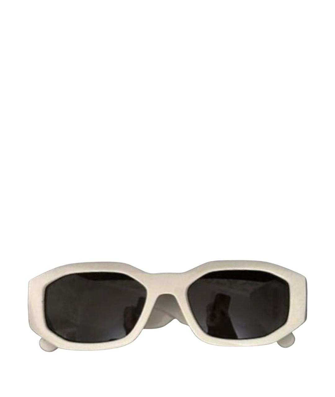 VERSACE Белые пластиковые солнцезащитные очки, фото 1