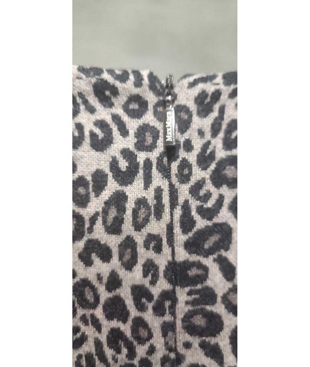 MAX MARA Мульти шерстяное повседневное платье, фото 3