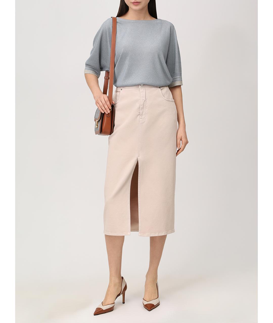 LORENA ANTONIAZZI Серый вискозный джемпер / свитер, фото 2