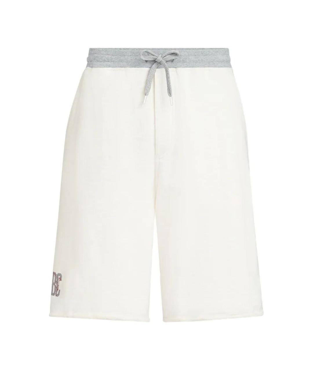 BRUNELLO CUCINELLI Белые хлопковые шорты, фото 1