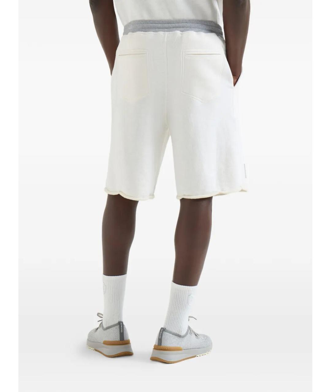 BRUNELLO CUCINELLI Белые хлопковые шорты, фото 3