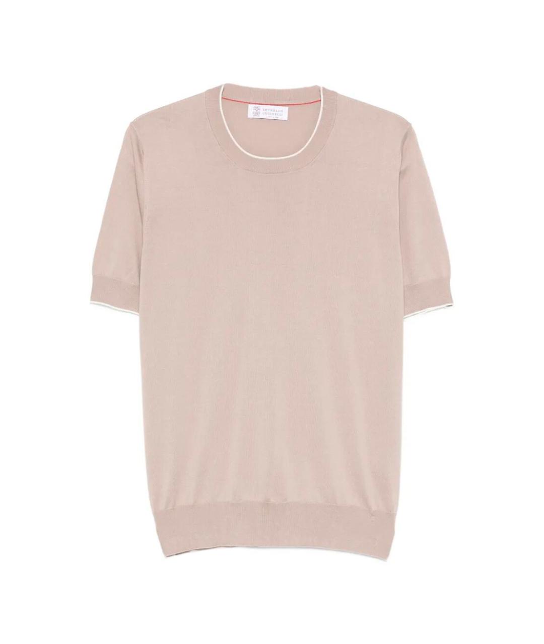 BRUNELLO CUCINELLI Бежевый хлопковый джемпер / свитер, фото 1