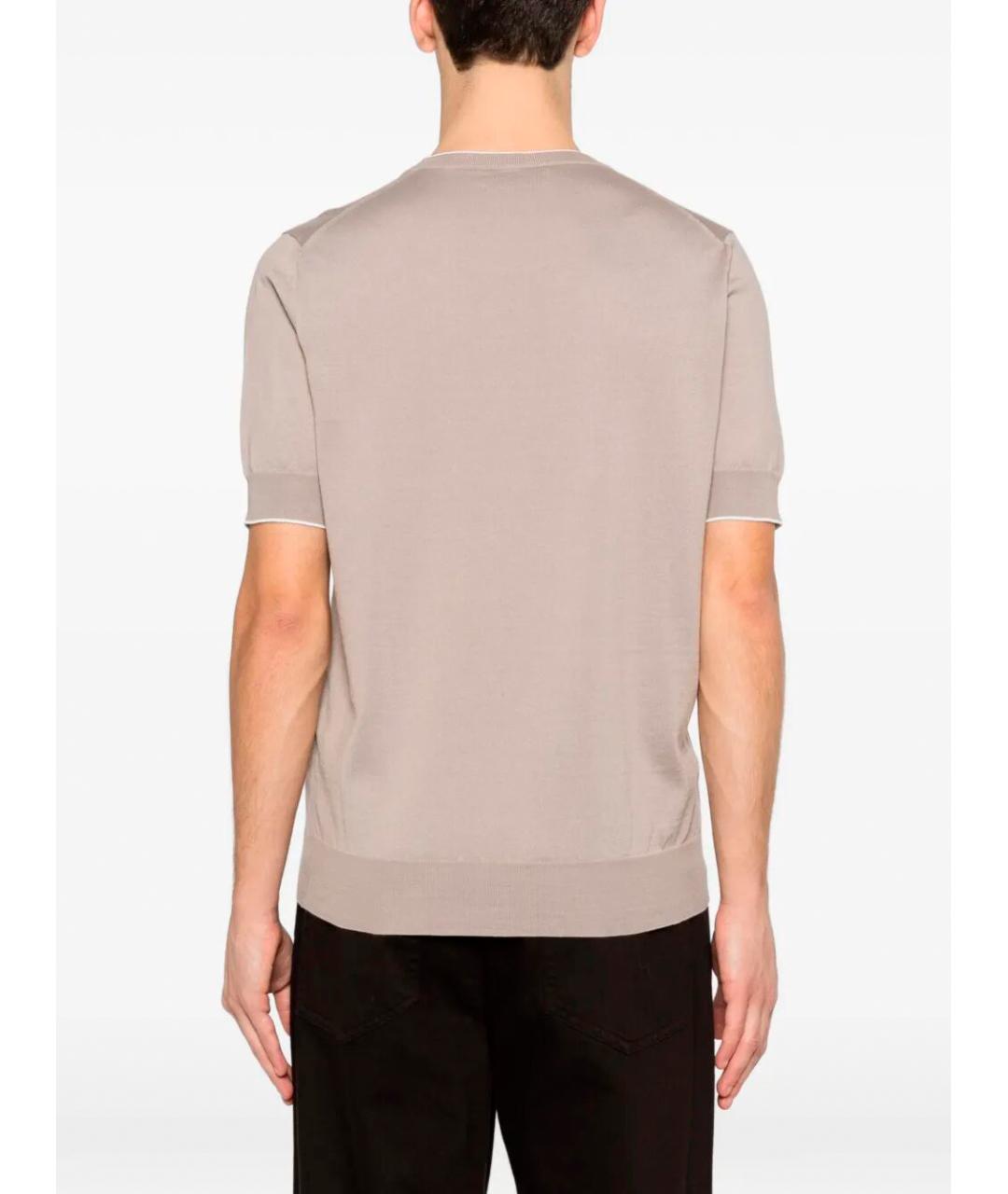 BRUNELLO CUCINELLI Бежевый хлопковый джемпер / свитер, фото 5