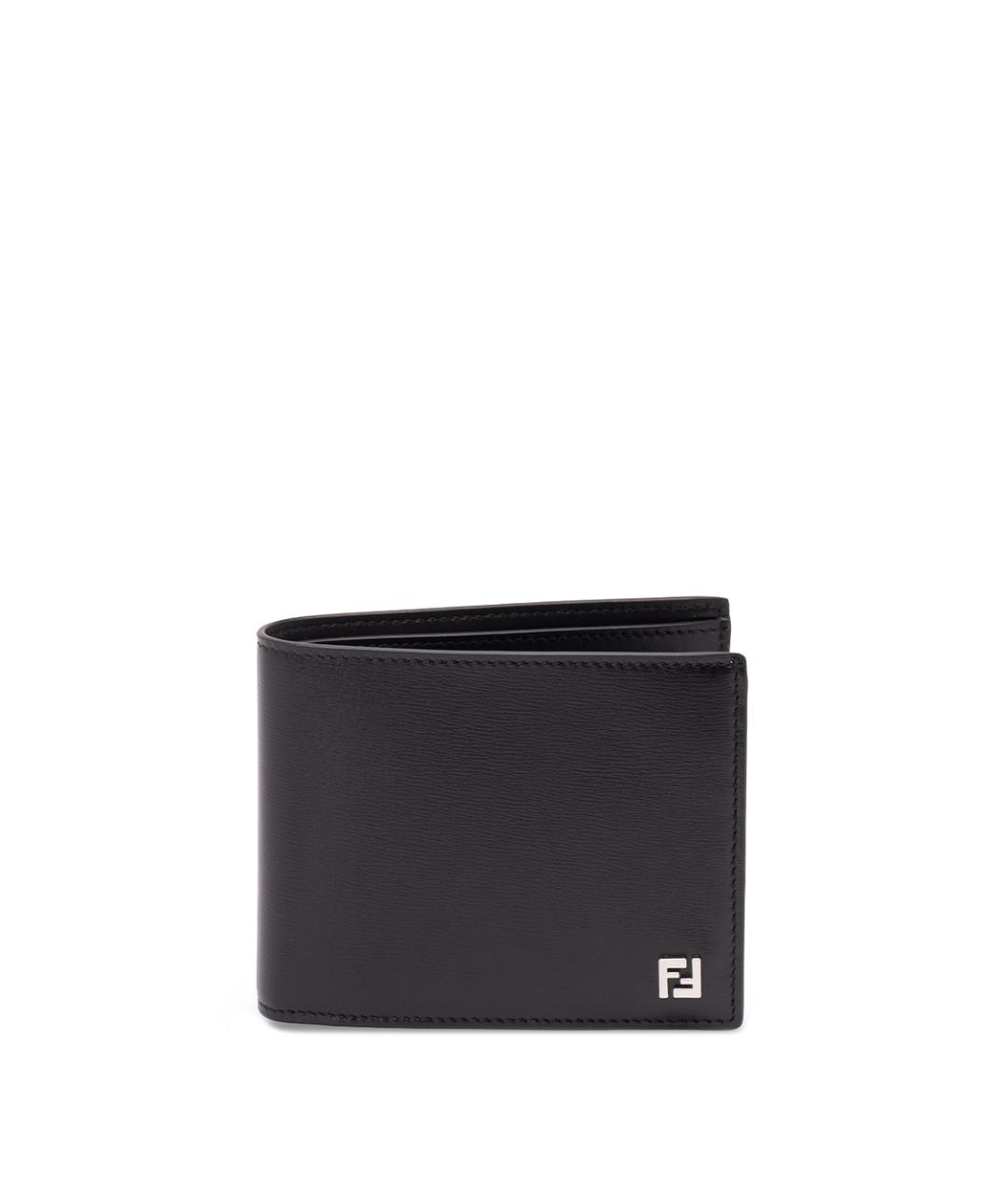 FENDI Черный кожаный кошелек, фото 5