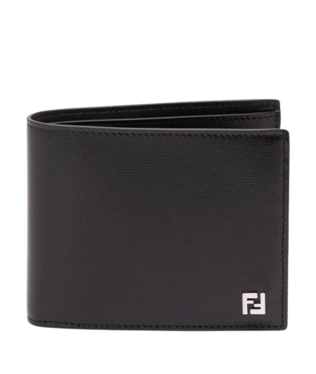FENDI Черный кожаный кошелек, фото 1