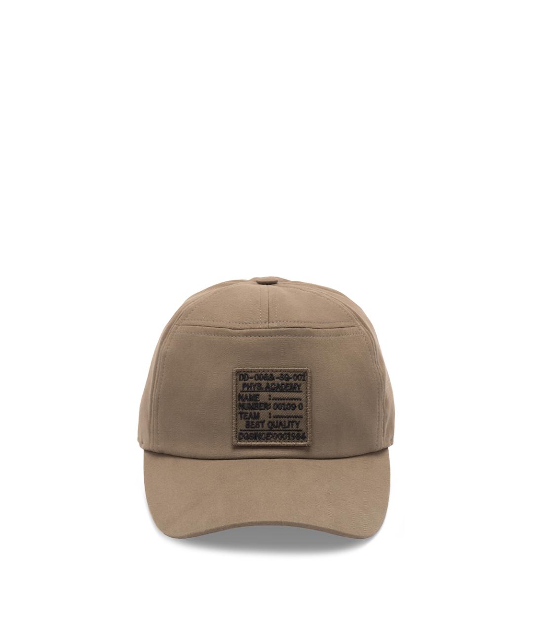DOLCE&GABBANA Коричневая хлопковая кепка/бейсболка, фото 1