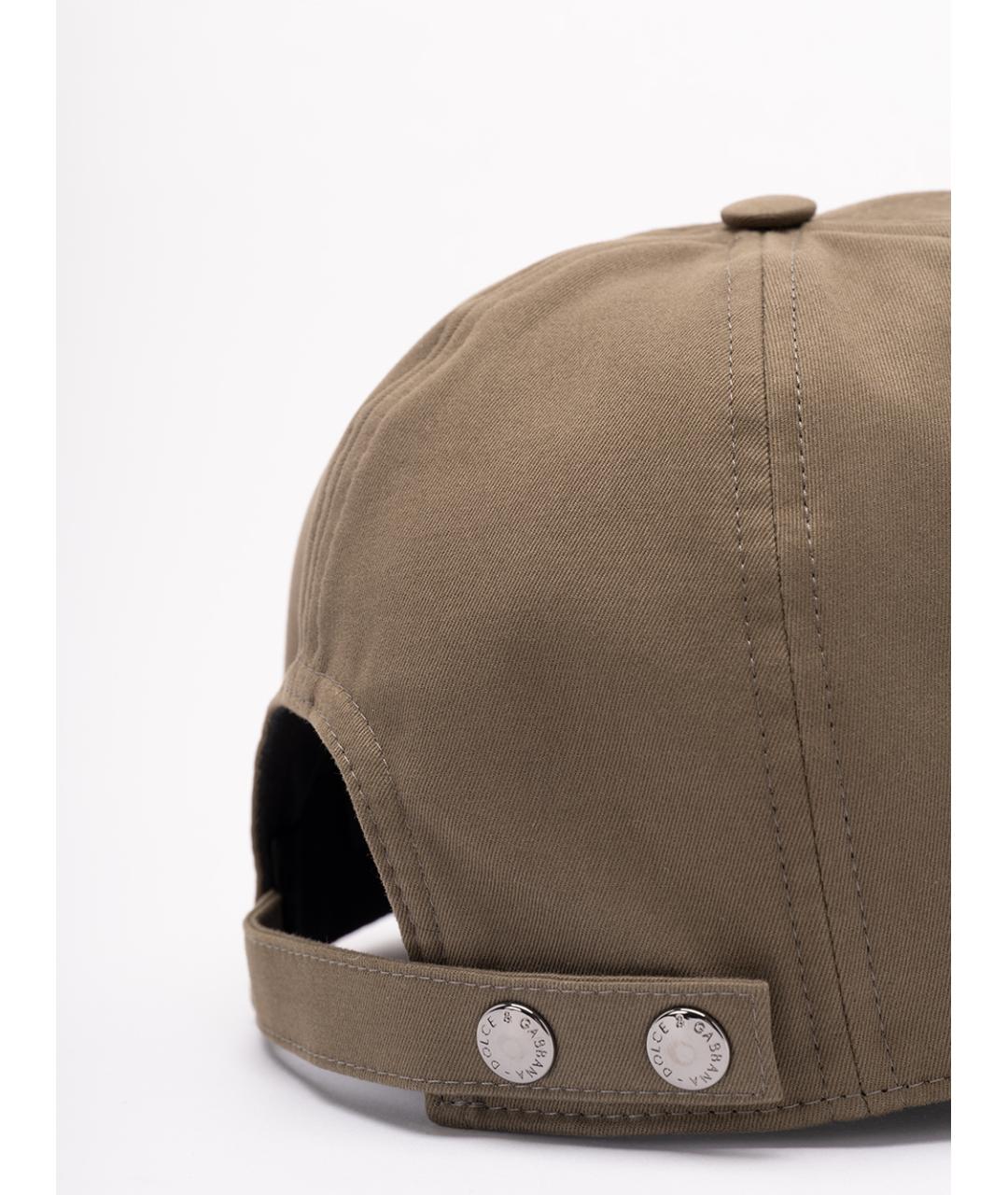 DOLCE&GABBANA Коричневая хлопковая кепка/бейсболка, фото 3