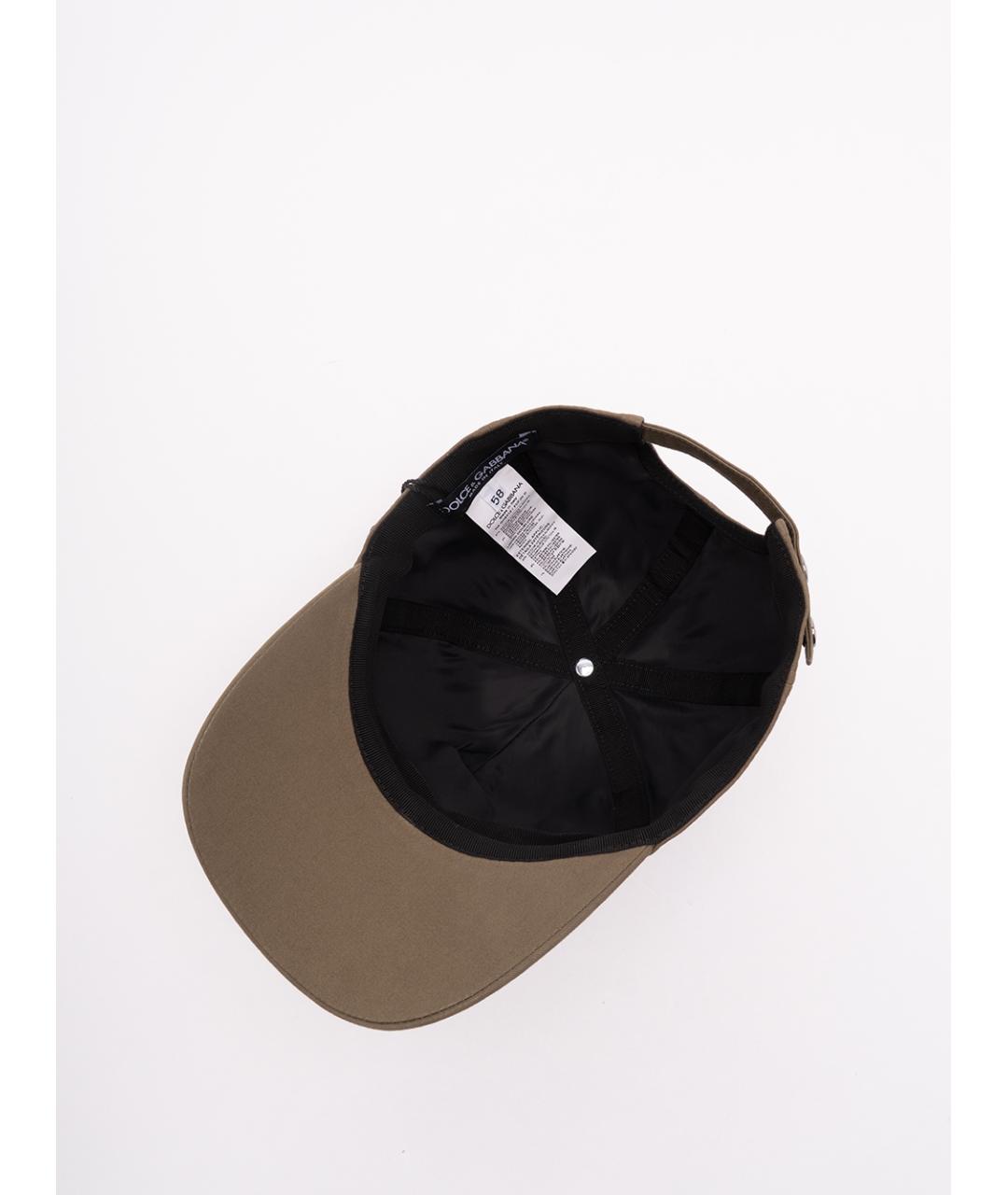 DOLCE&GABBANA Коричневая хлопковая кепка/бейсболка, фото 5