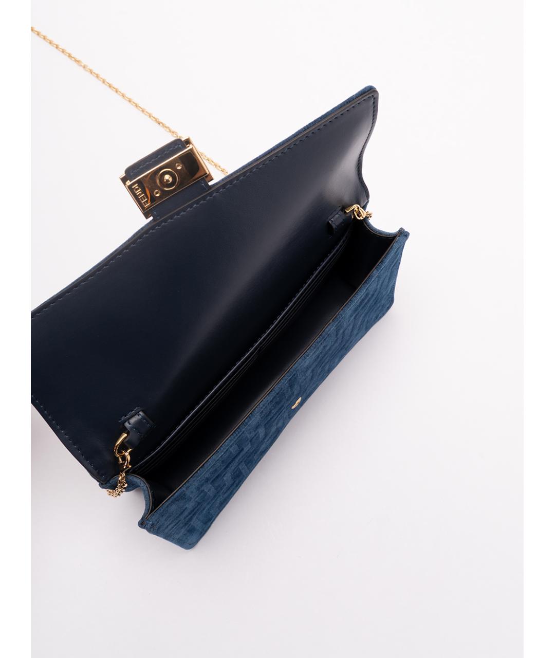 FENDI Синяя хлопковая сумка через плечо, фото 5