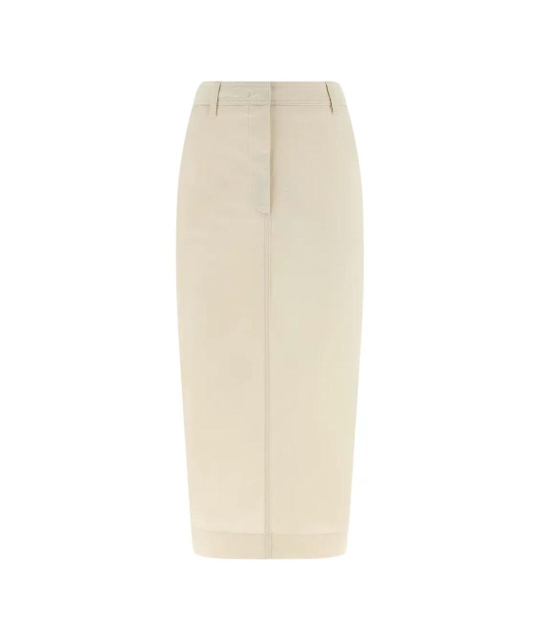 THELATEST Бежевая хлопковая юбка миди, фото 1
