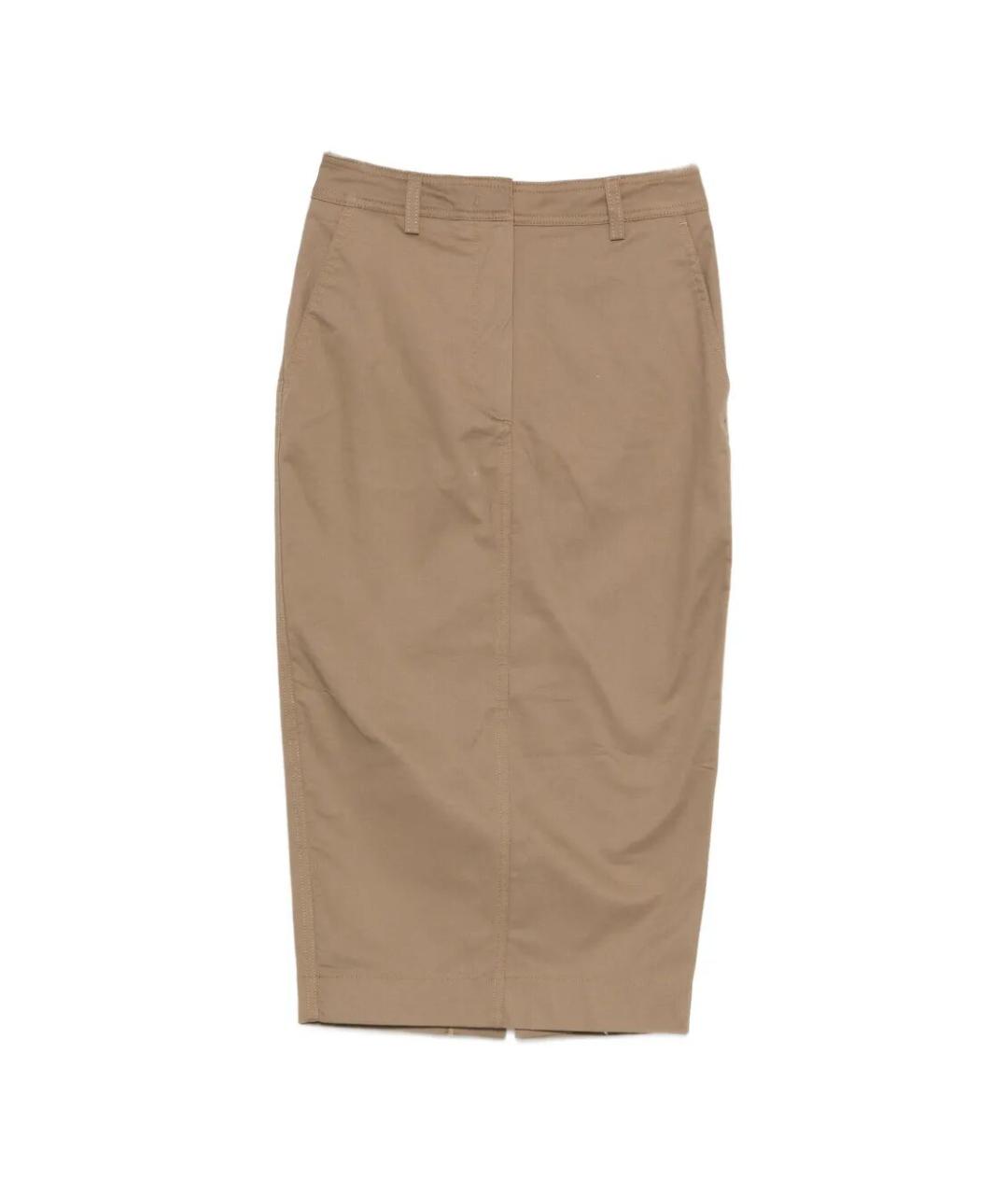 THELATEST Бежевая хлопковая юбка миди, фото 1