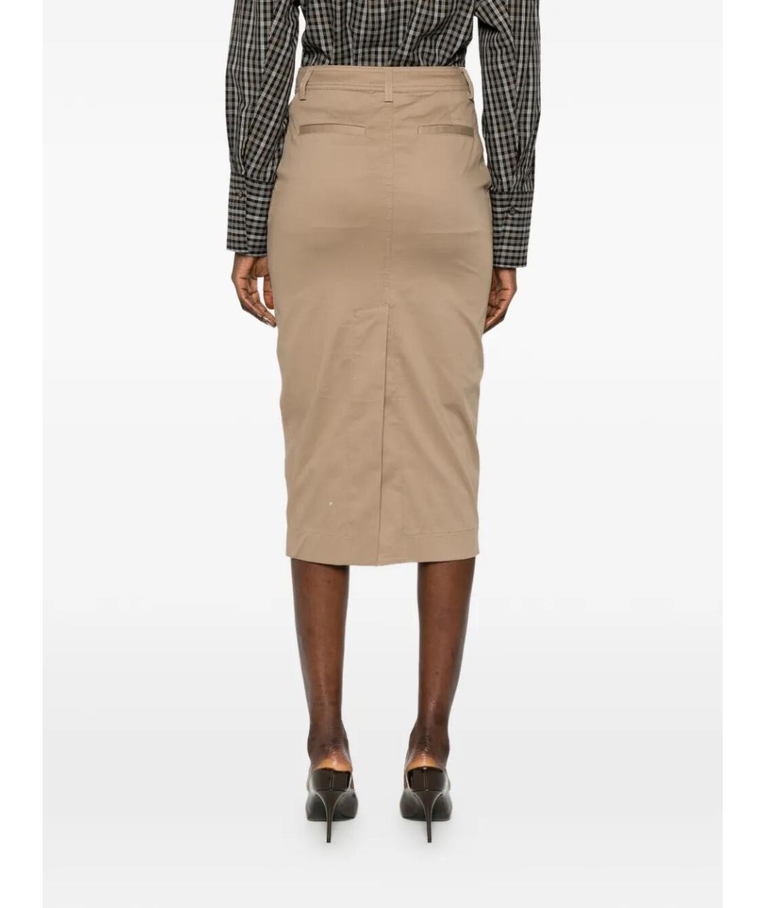 THELATEST Бежевая хлопковая юбка миди, фото 3