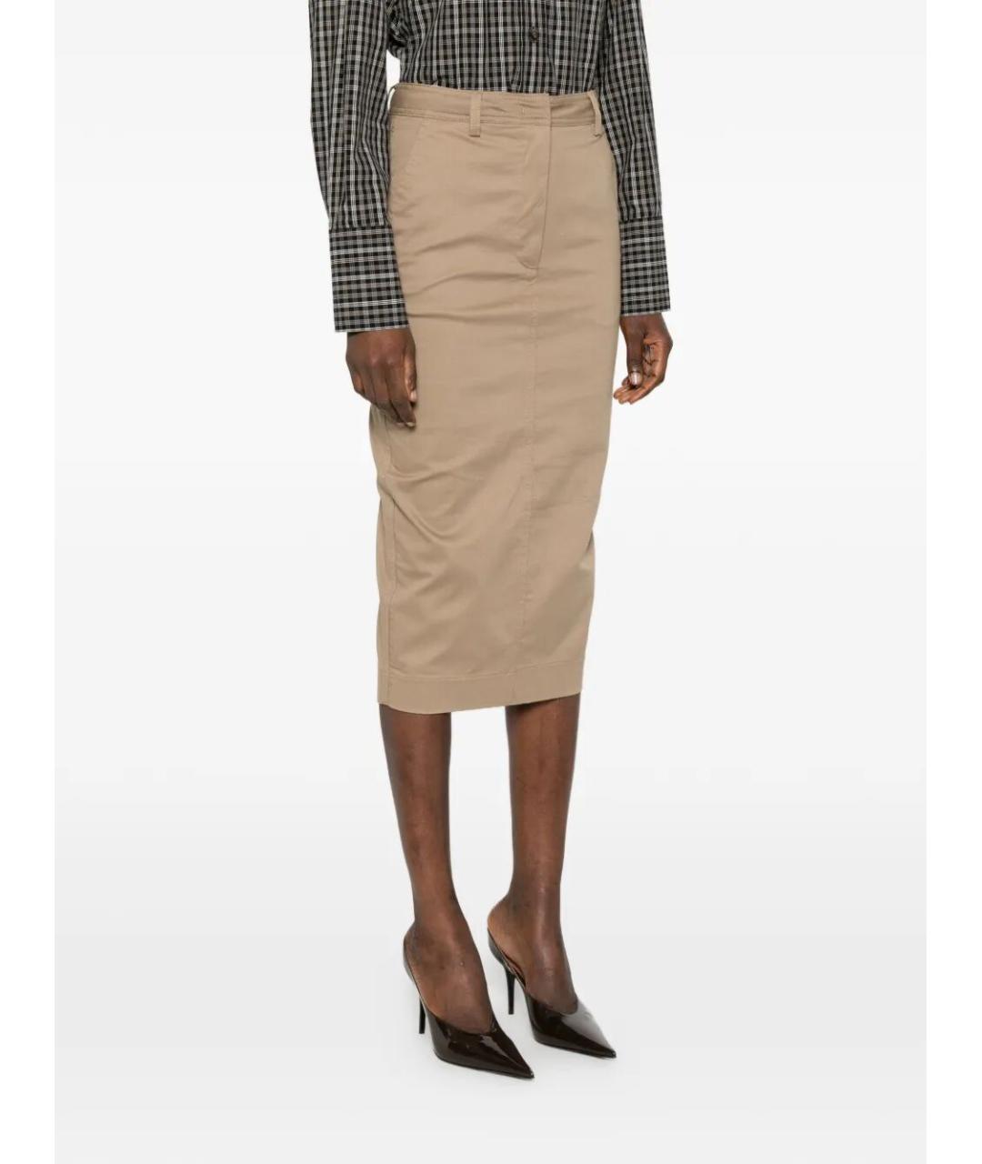 THELATEST Бежевая хлопковая юбка миди, фото 4