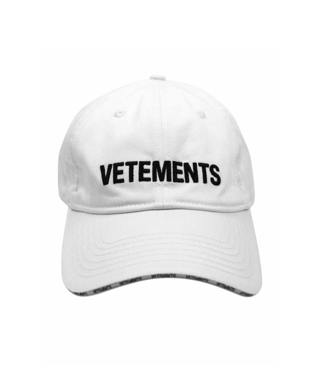 VETEMENTS Белая хлопковая кепка, фото 4