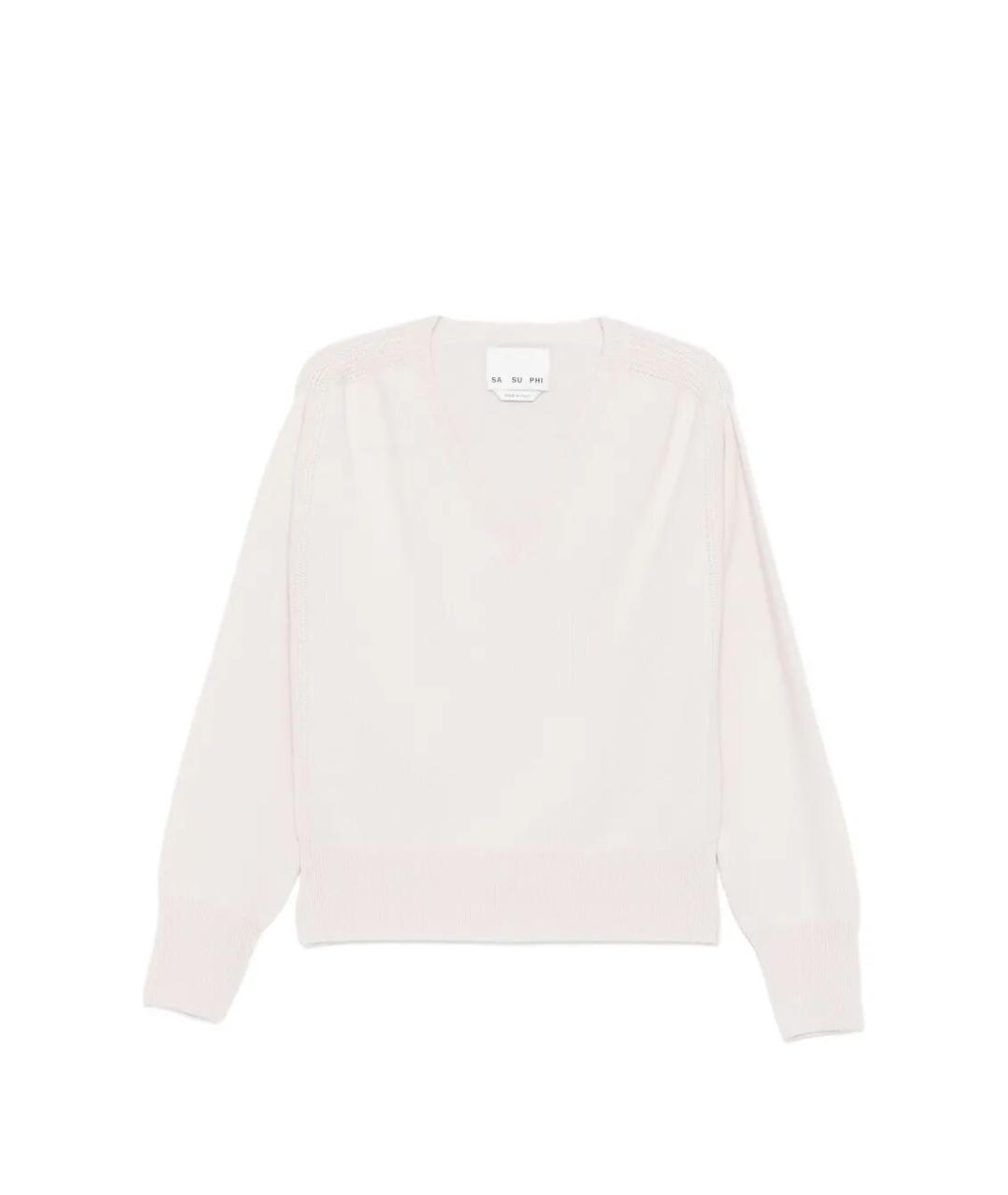 Sa Su Phi Белый кашемировый джемпер / свитер, фото 1