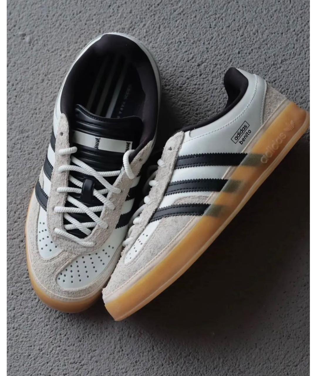 ADIDAS Бежевые кожаные кроссовки, фото 2