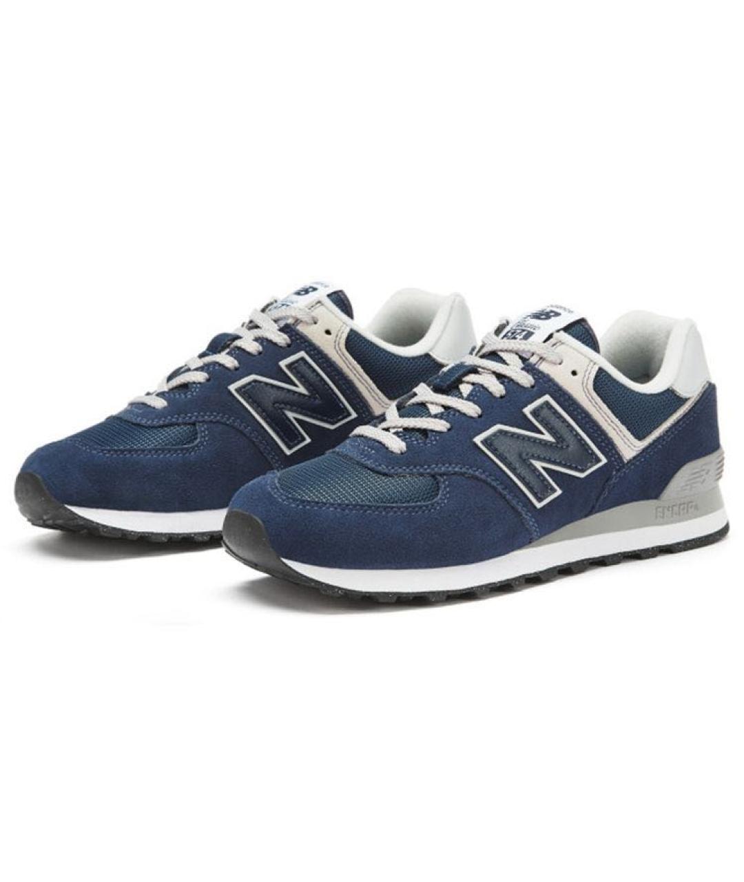 NEW BALANCE Темно-синие замшевые кроссовки, фото 3
