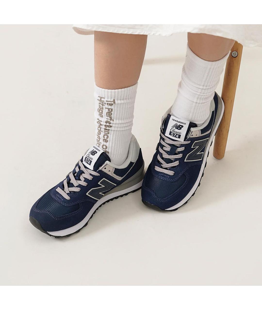 NEW BALANCE Темно-синие замшевые кроссовки, фото 2