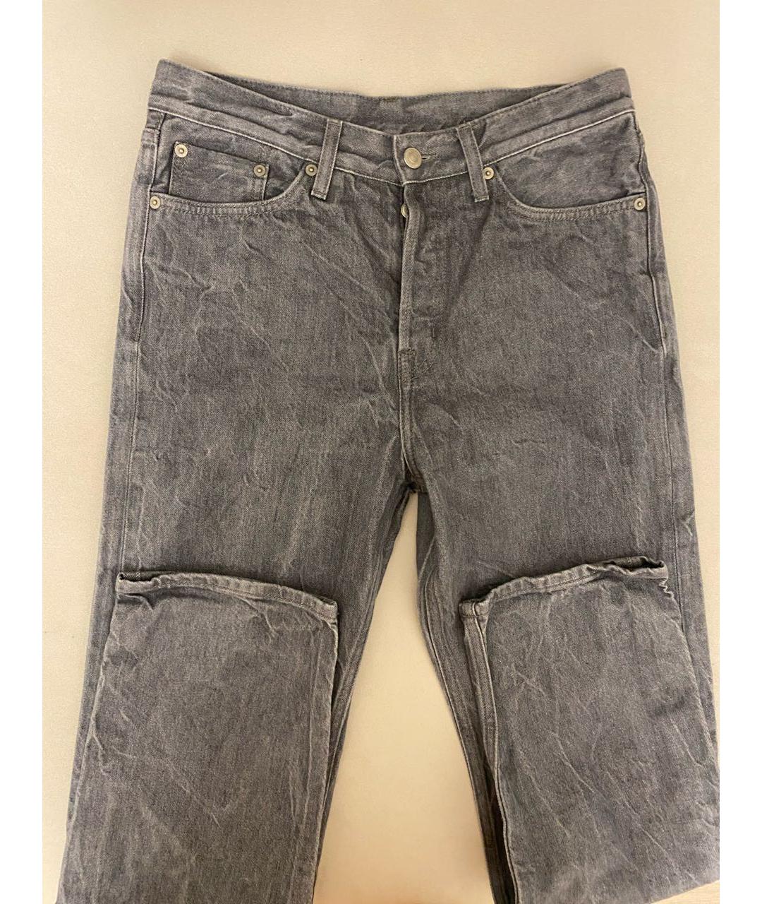 COS Серые хлопковые прямые джинсы, фото 6