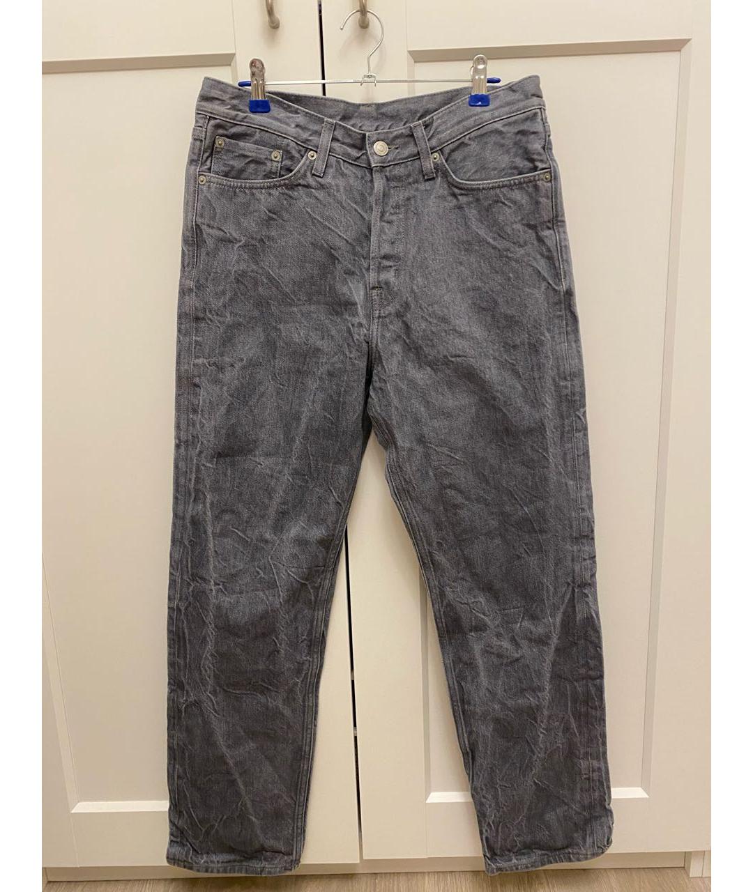COS Серые хлопковые прямые джинсы, фото 9