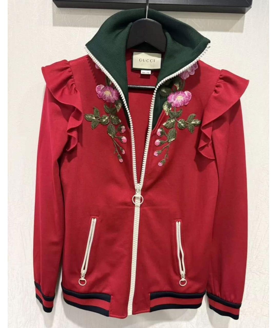 GUCCI Красный полиэстеровый джемпер / свитер, фото 3