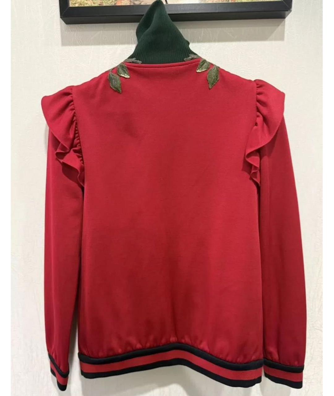 GUCCI Красный полиэстеровый джемпер / свитер, фото 4