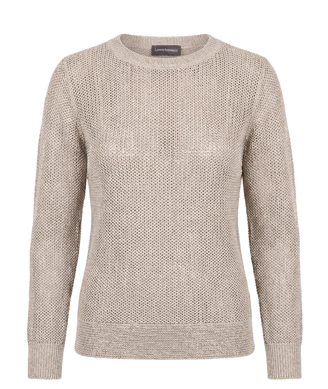 LORENA ANTONIAZZI Бежевый вискозный джемпер / свитер, фото 1