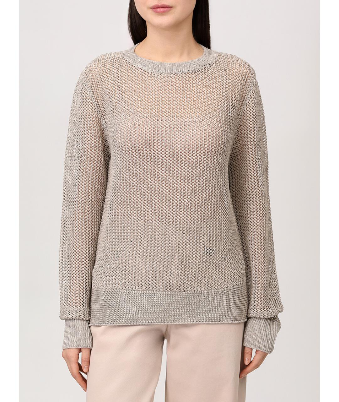 LORENA ANTONIAZZI Бежевый вискозный джемпер / свитер, фото 4