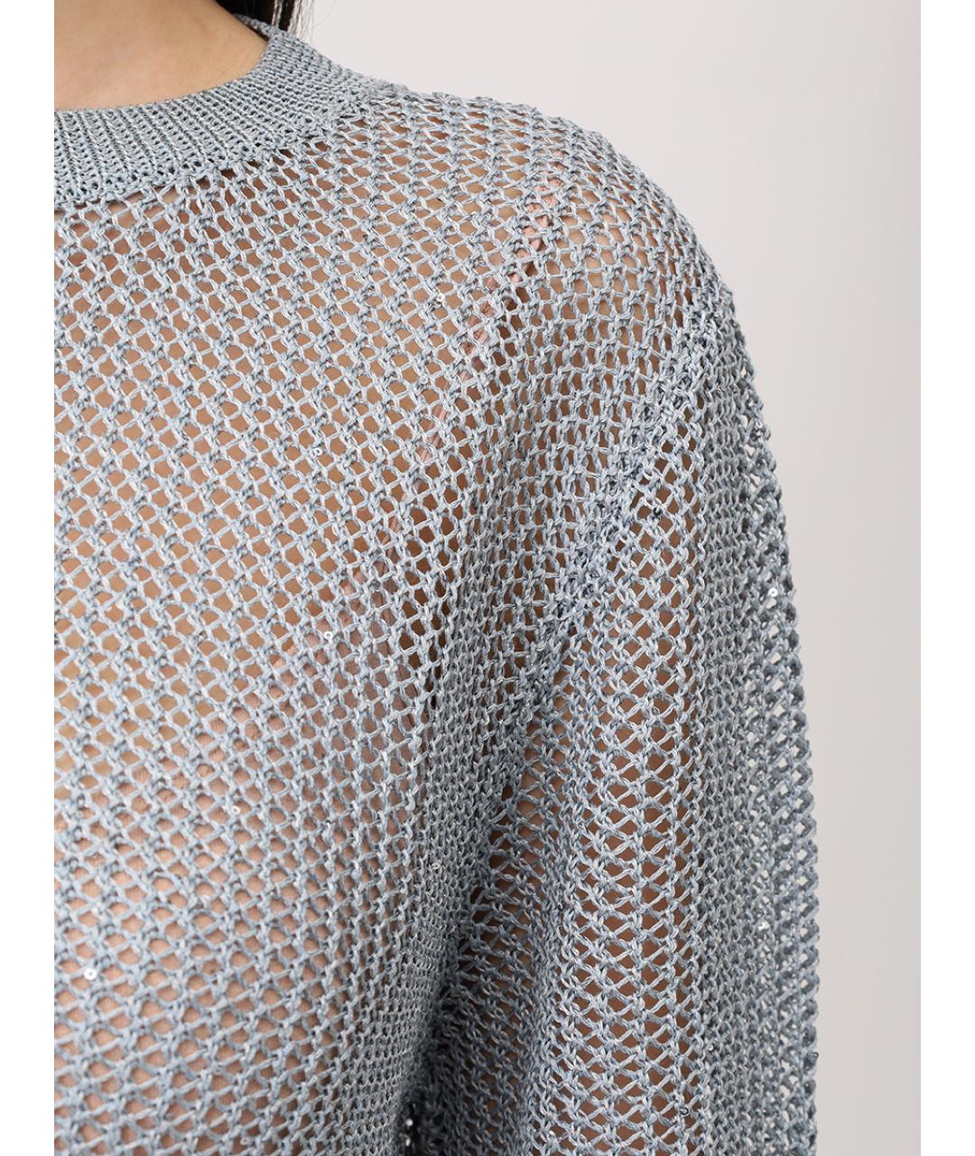 LORENA ANTONIAZZI Серый вискозный джемпер / свитер, фото 4