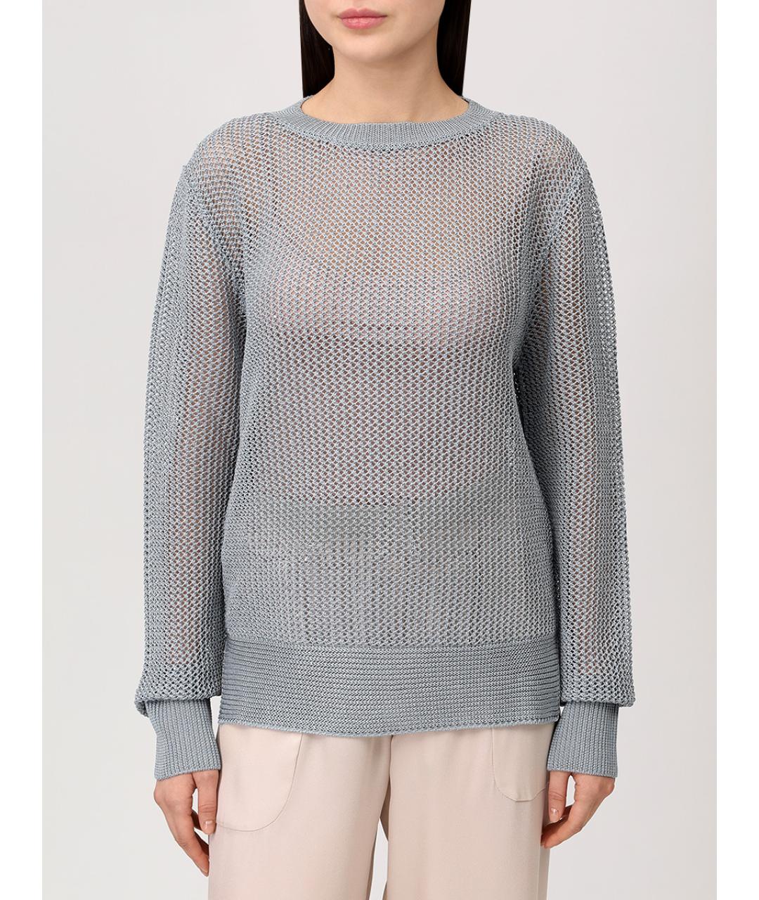 LORENA ANTONIAZZI Серый вискозный джемпер / свитер, фото 2