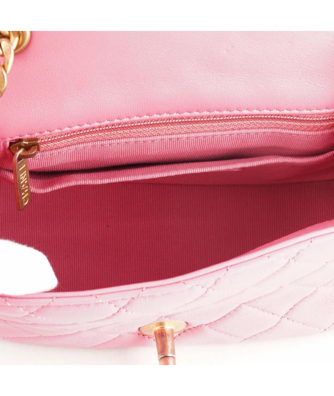 CHANEL Розовая кожаная сумка через плечо, фото 8