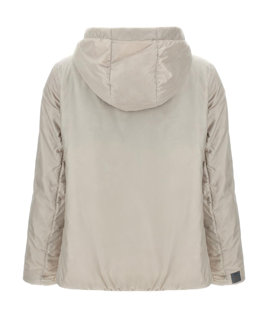 MAX MARA Бежевая полиэстеровая куртка, фото 2