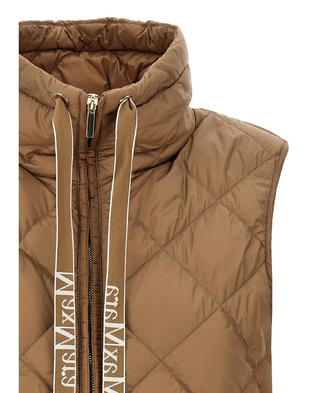 MAX MARA Коричневый полиамидовый жилет, фото 3