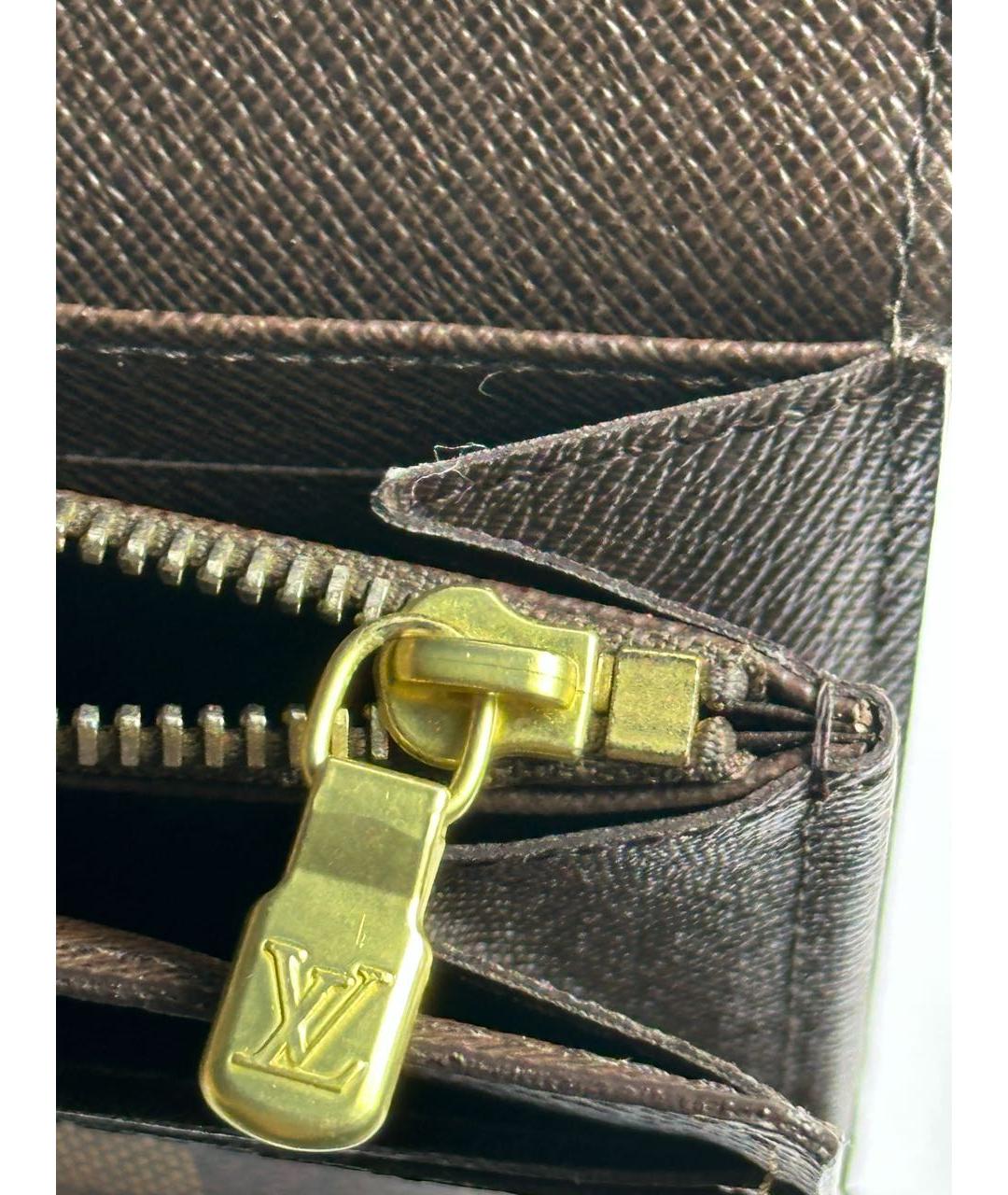 LOUIS VUITTON Коричневый кошелек, фото 6