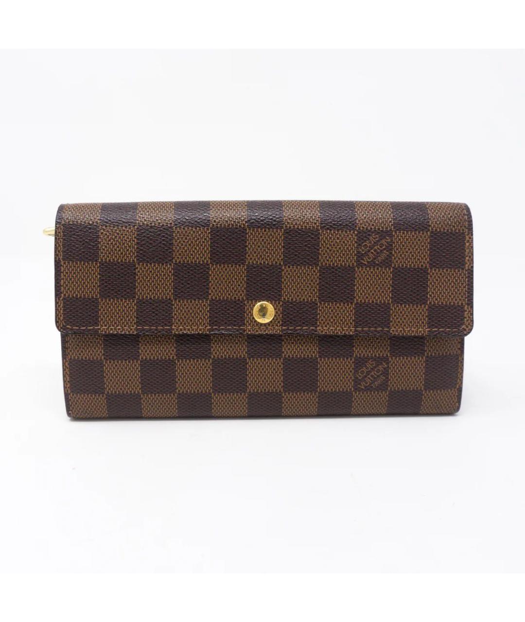 LOUIS VUITTON Коричневый кошелек, фото 9