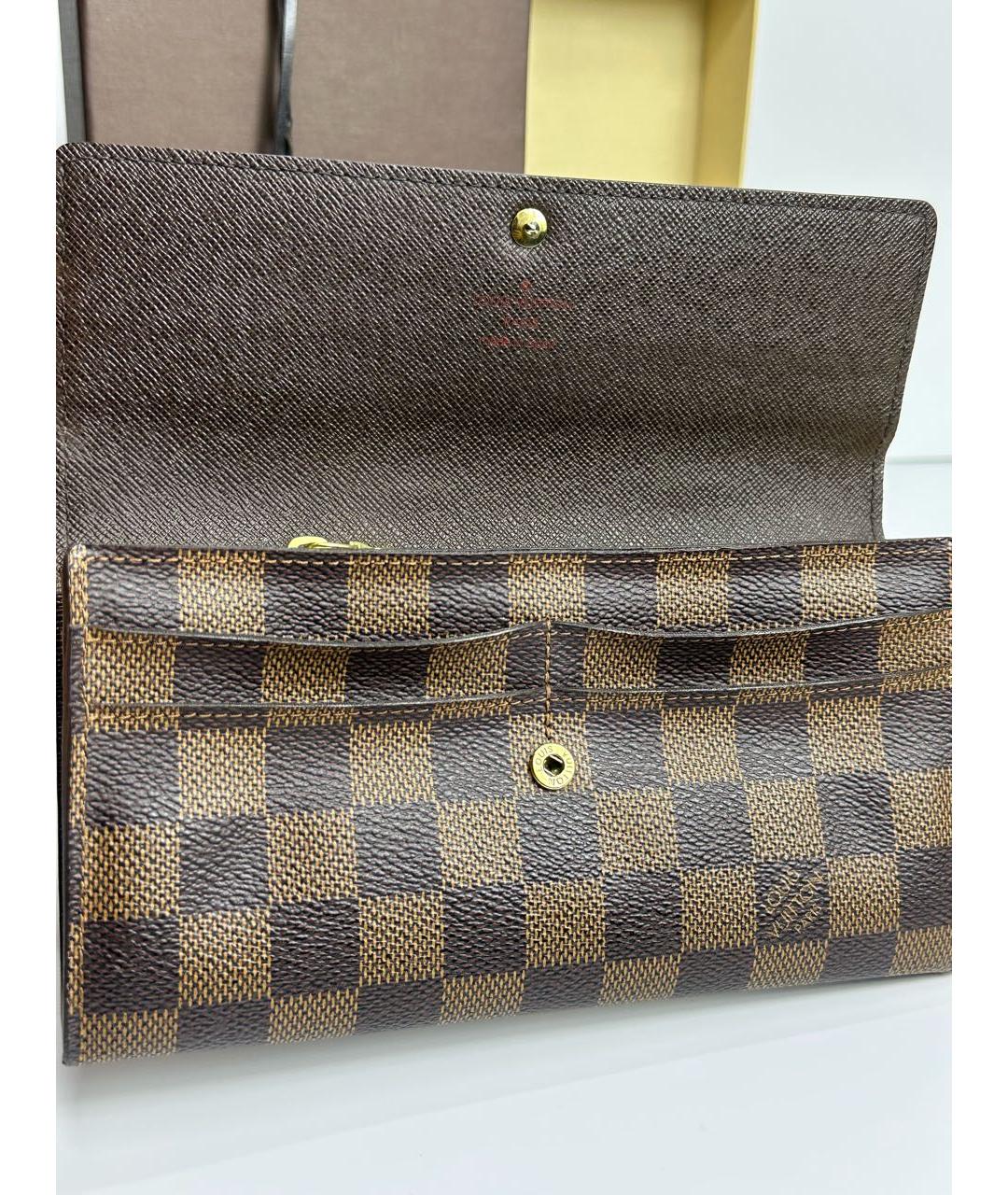 LOUIS VUITTON Коричневый кошелек, фото 3