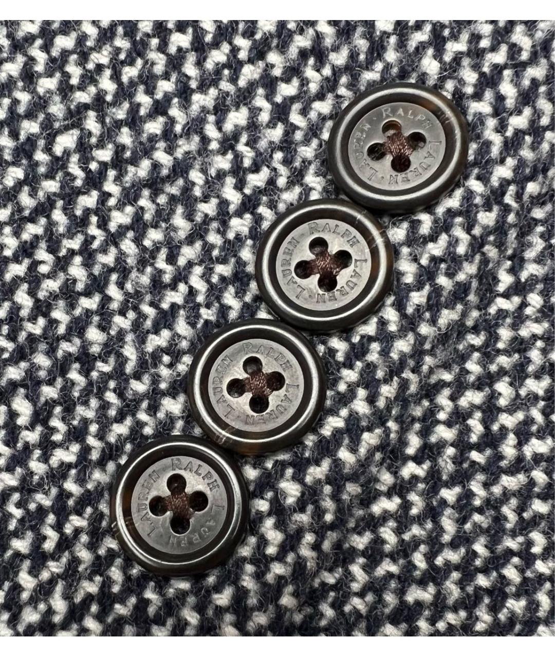 RALPH LAUREN Темно-синий шерстяной жакет/пиджак, фото 4