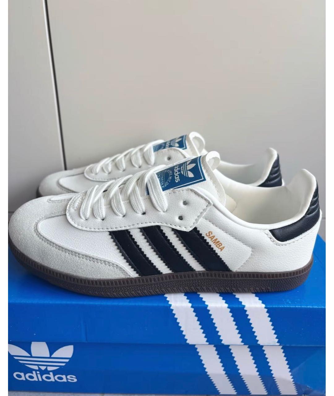 ADIDAS Белые кожаные кроссовки, фото 2