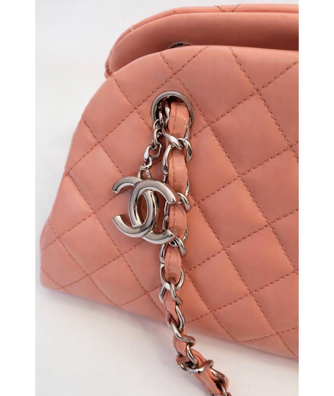 CHANEL Розовая сумка через плечо из лакированной кожи, фото 8