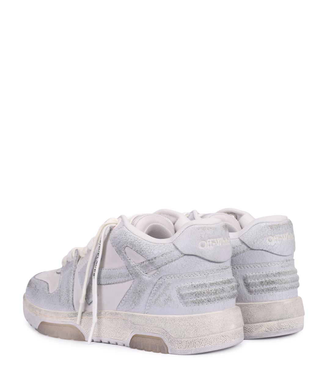 OFF-WHITE Серые кожаные слипоны, фото 4