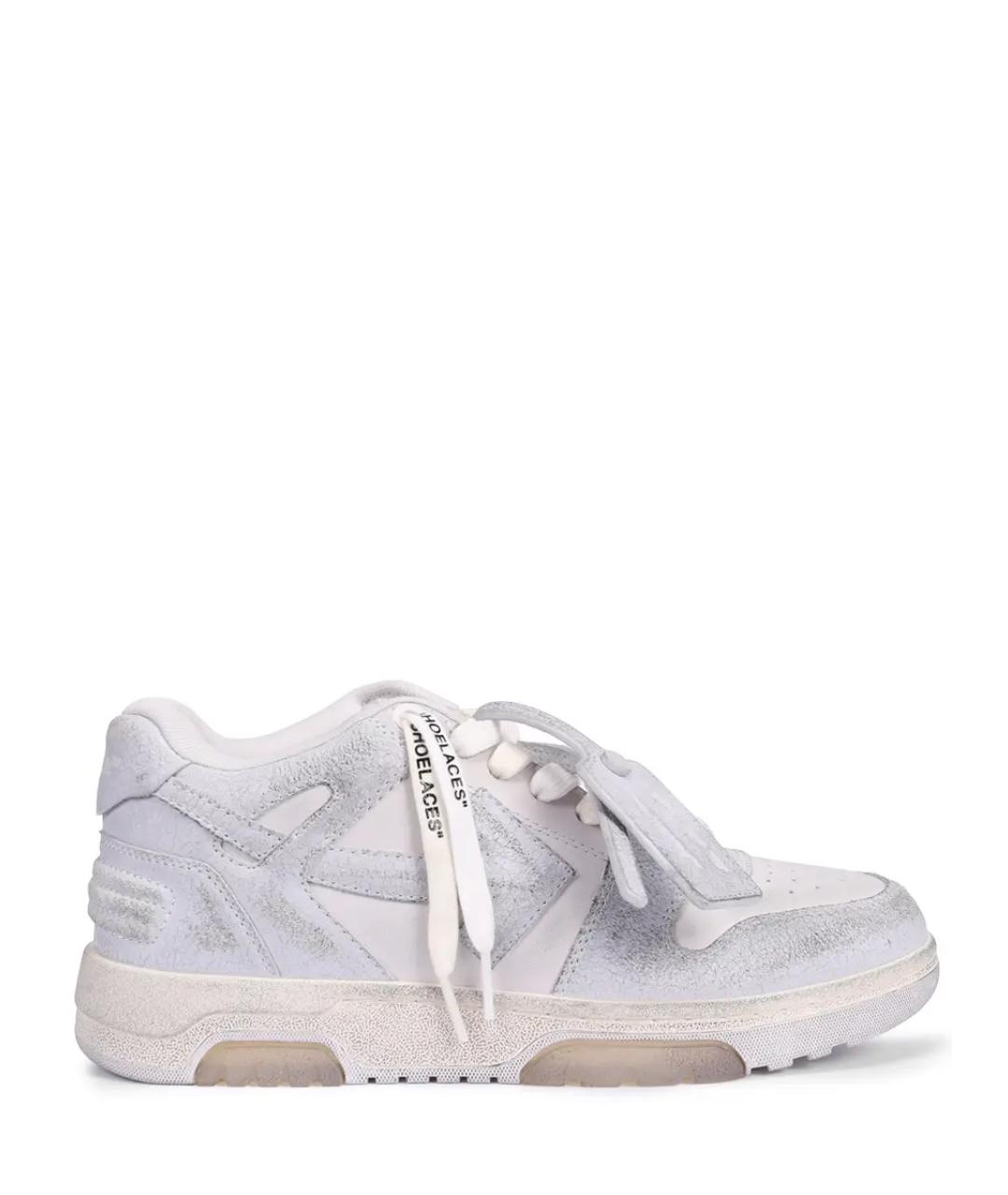 OFF-WHITE Серые кожаные слипоны, фото 1