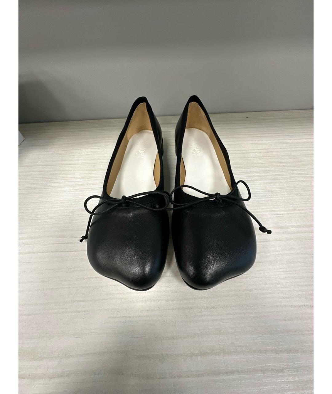 MM6 MAISON MARGIELA Черные кожаные балетки, фото 2