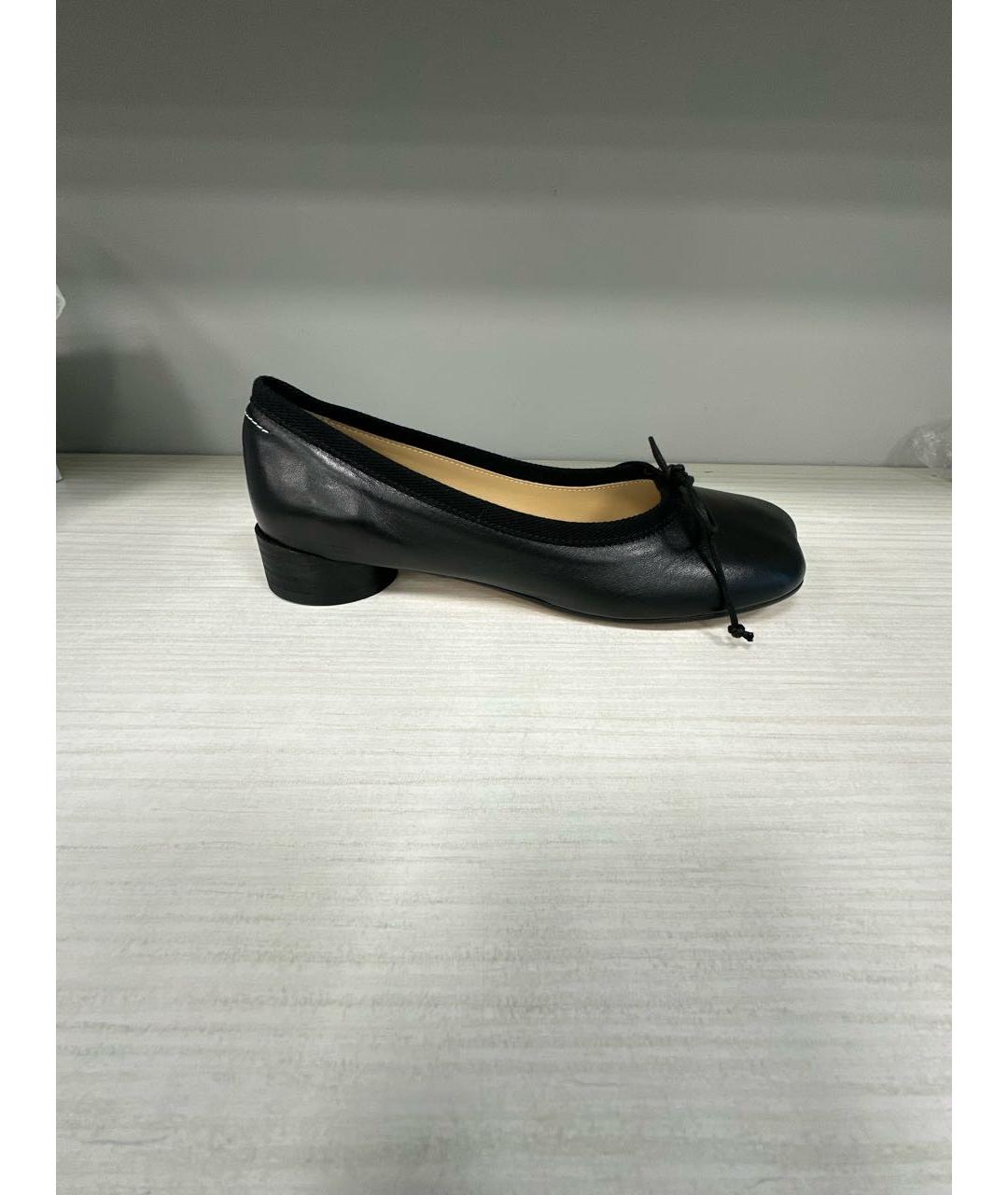 MM6 MAISON MARGIELA Черные кожаные балетки, фото 7