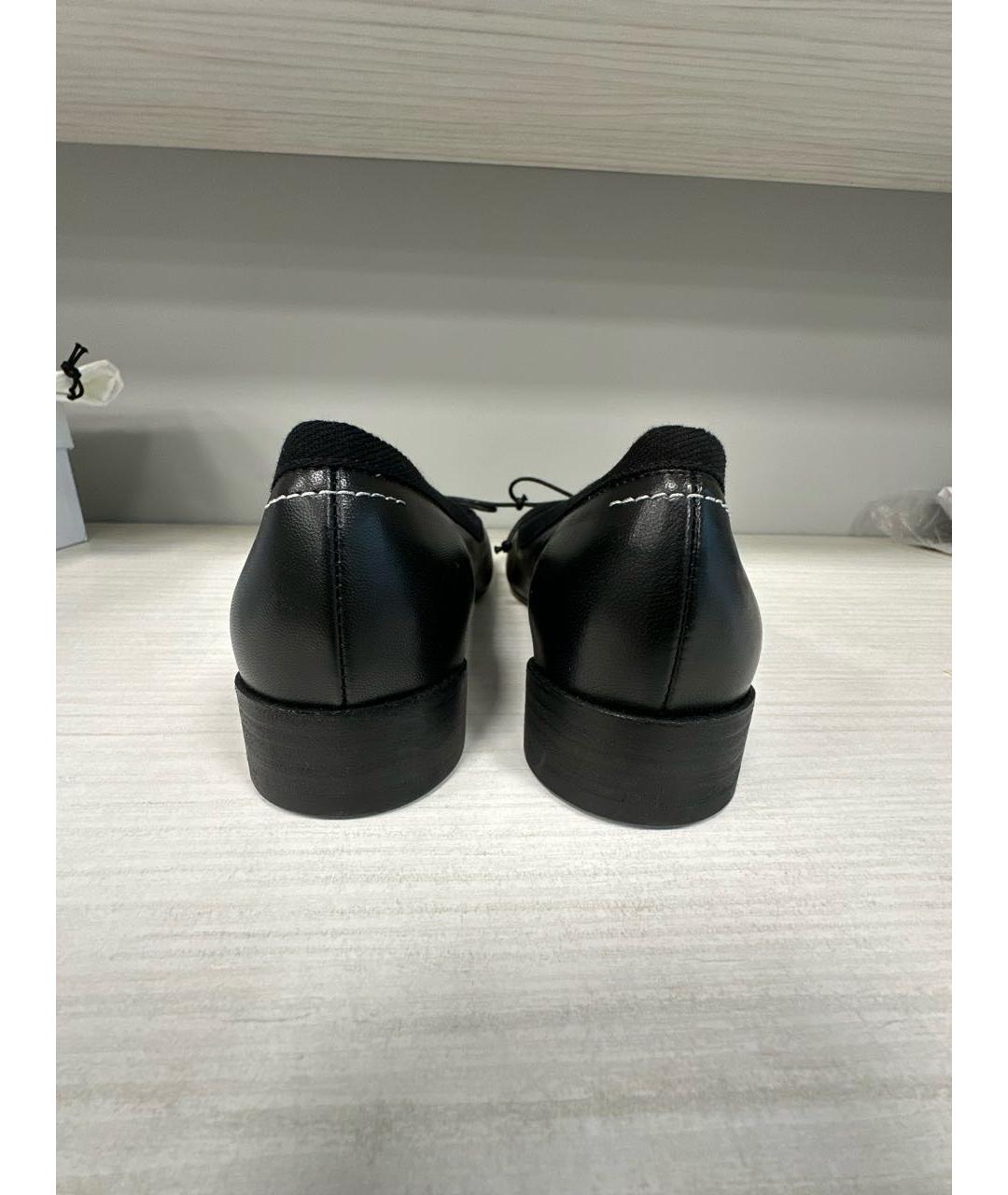 MM6 MAISON MARGIELA Черные кожаные балетки, фото 4