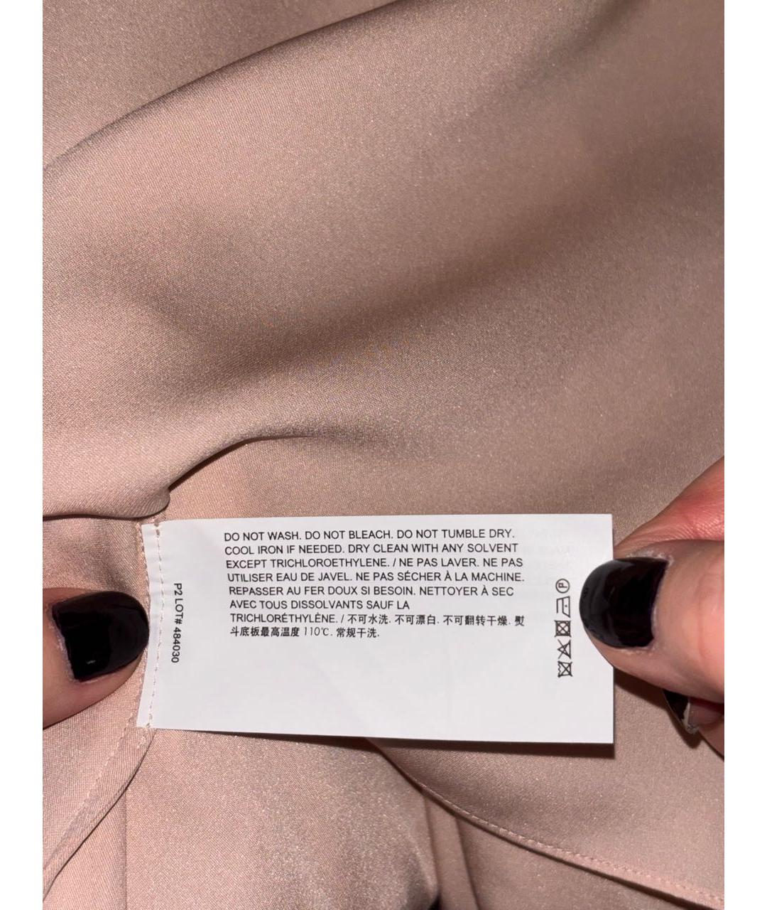 THEORY Розовая шелковая блузы, фото 7