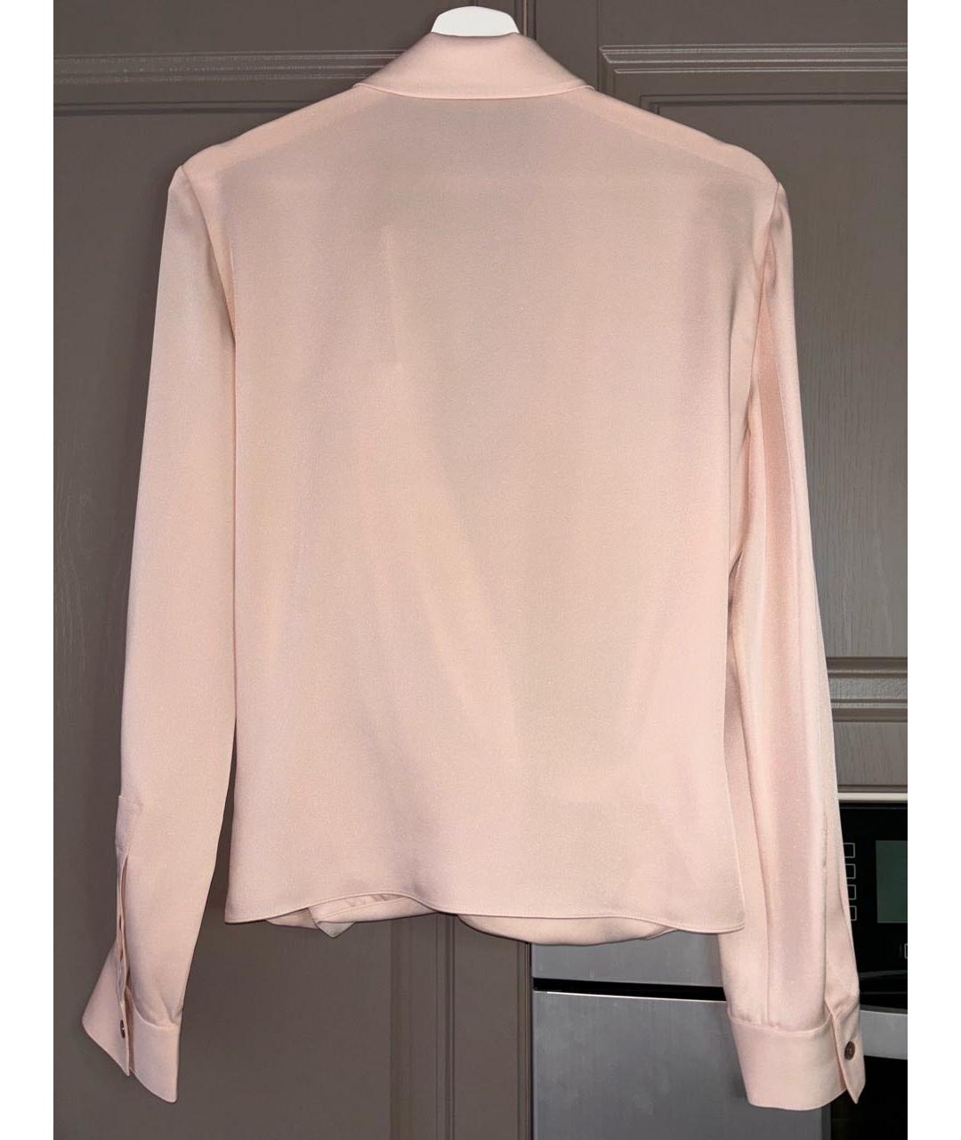 THEORY Розовая шелковая блузы, фото 2