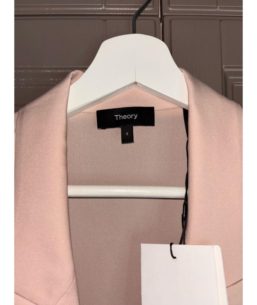 THEORY Розовая шелковая блузы, фото 4