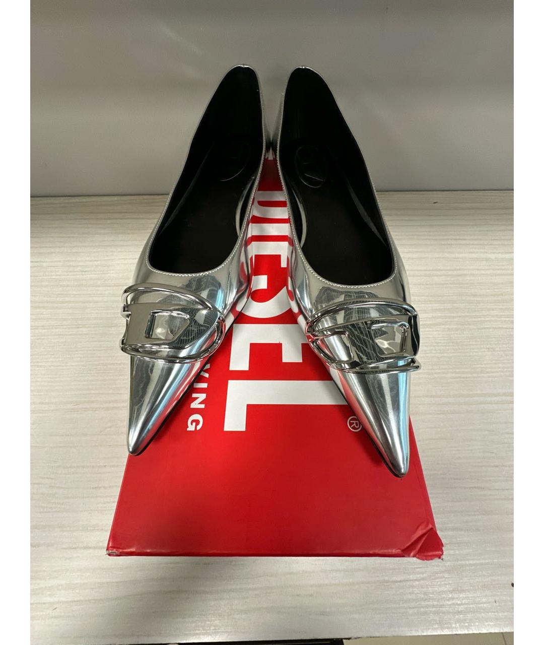 DIESEL Серебряные балетки, фото 5